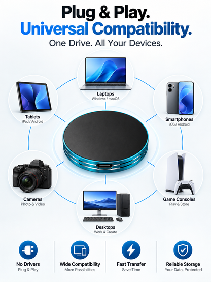 📲C Magnetic Anti-Lost Portable SSD External Solid State Drive