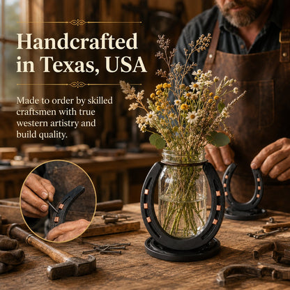 🌻Handmade Horseshoe Mason Jar Holder Collection