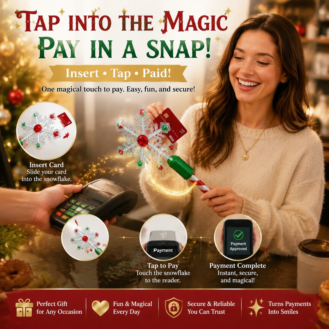 🎄 Christmas Payment Wand – Turn Every Tap Into Holiday Magic