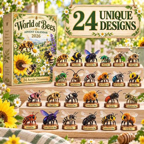World of Bees 2026 Advent Calendar | 24 Unique Acrylic Ornaments 🐝