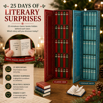 📚25-Day Book Advent Calendar | Miniature Book Ornaments for Book Lovers