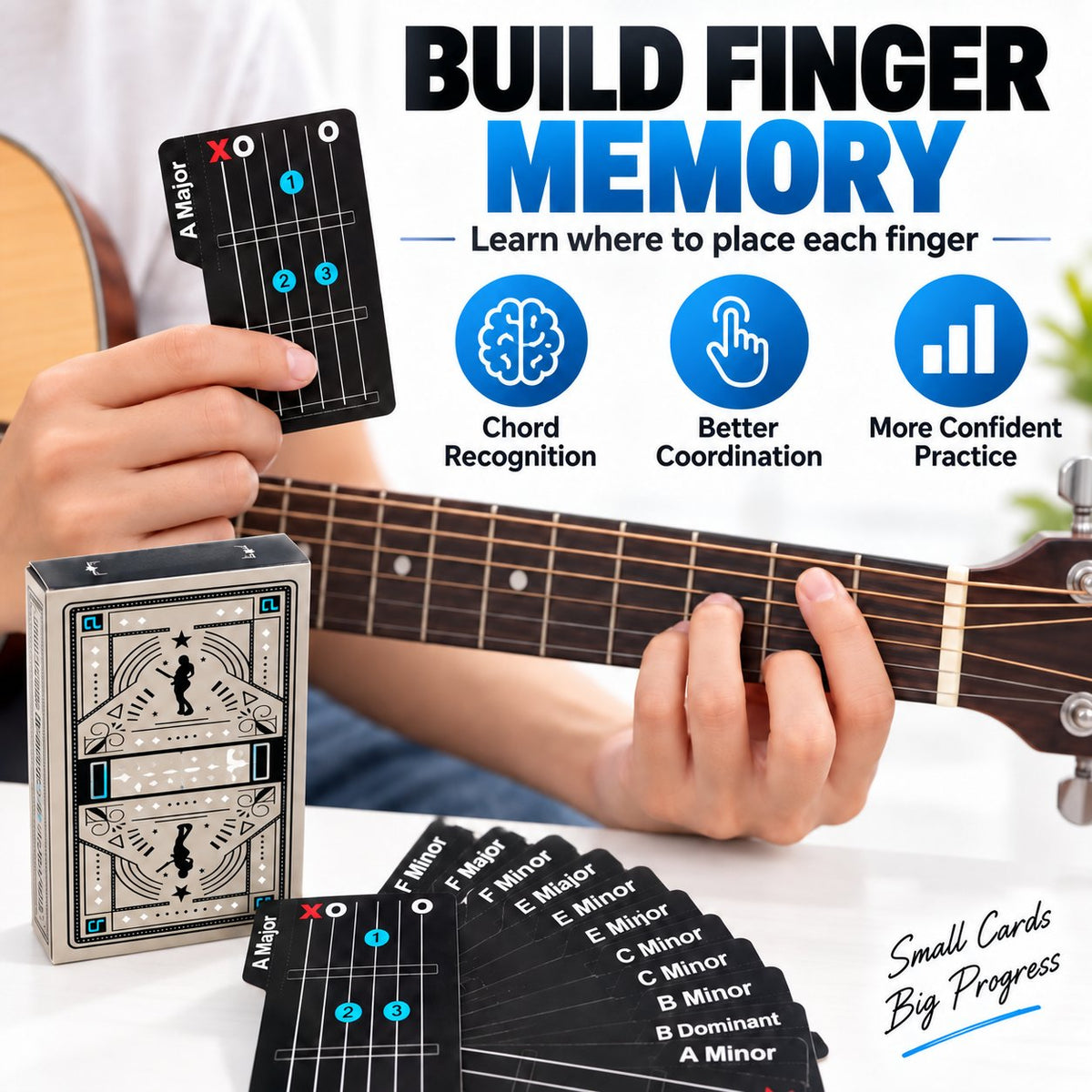 🎸✨ Guitar Chord Cards — Learn Chords Faster & Master Your Guitar Skills Easier