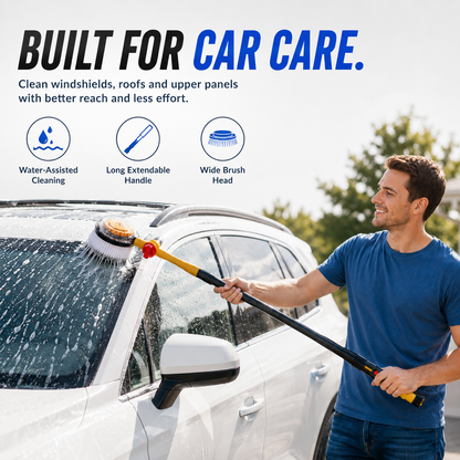 💦Water-Assisted Deep Cleaning Scrub Brush for Rugs, Car Wash, Patios & Outdoor Surfaces