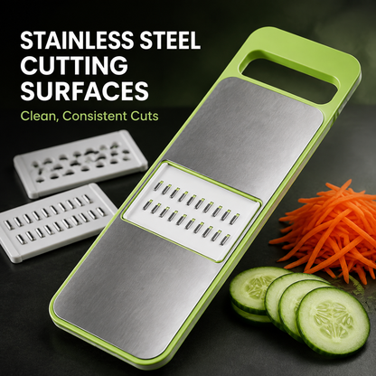 🥕Multi-shaped slicer with adjustable stainless steel blades