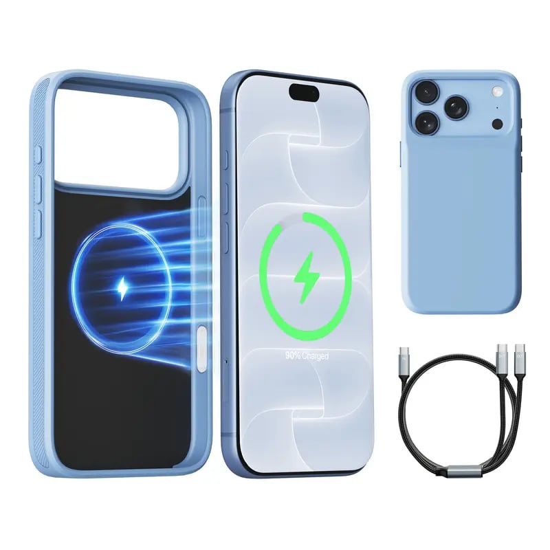 🔋 PinkBird Power Case – Protective Charging Phone Case with Backup Battery & Type-C Connectivity