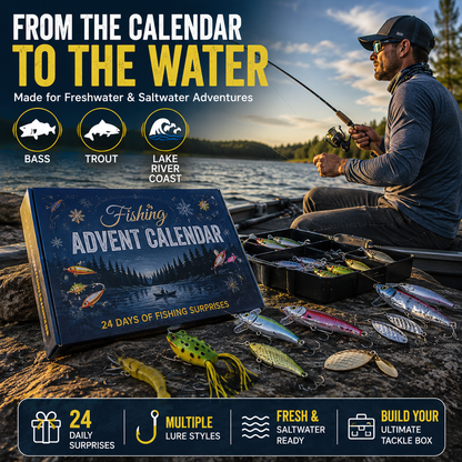 🎣Fishing Advent Calendar-24 Fishing Lures
