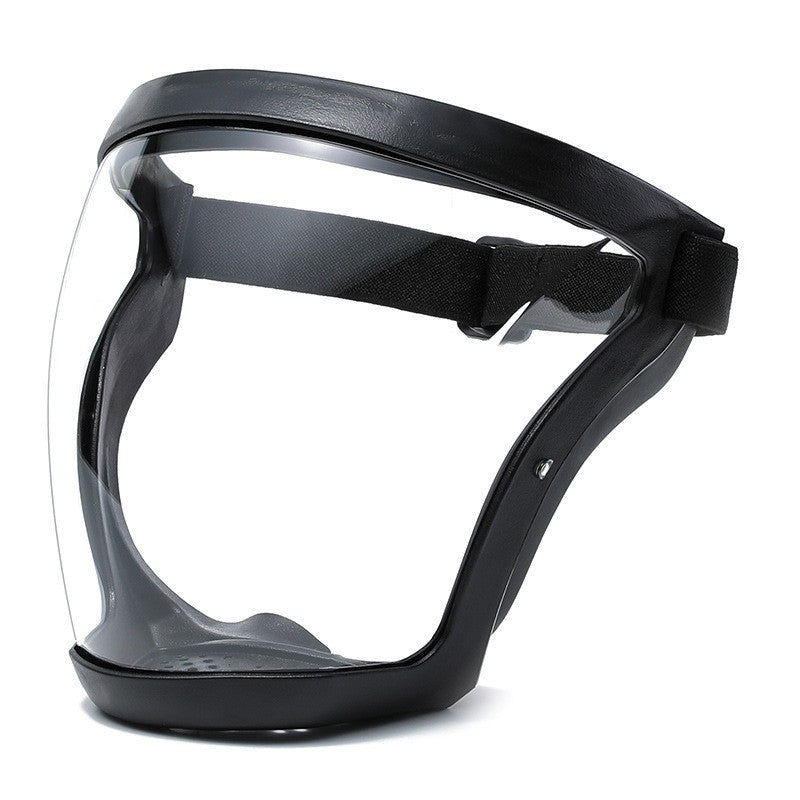 Full-Face Clear Protective Shield – Wide-View Adjustable Face Barrier