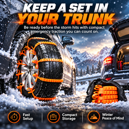 Emergency Tire Traction Straps – Snow, Ice & Mud Roadside Backup ❄️