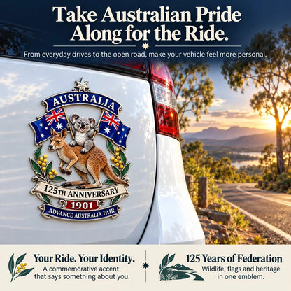 💯🦘Australia 125th Anniversary Commemorative Metal Car Emblem