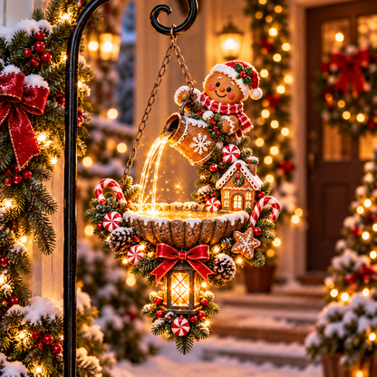 🎄 Santa’s Magical Light Pour – Solar Christmas Garden Hanging Light