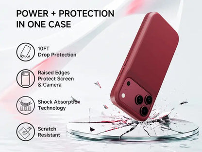 🔋 PinkBird Power Case – Protective Charging Phone Case with Backup Battery & Type-C Connectivity
