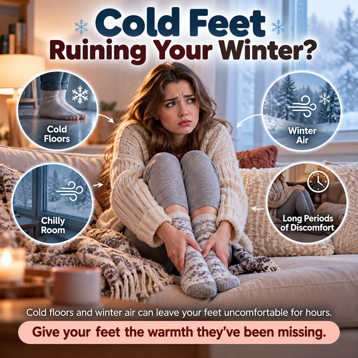 🔥 WarmStep  Rechargeable Heated Socks – Adjustable Heat for Cold Weather