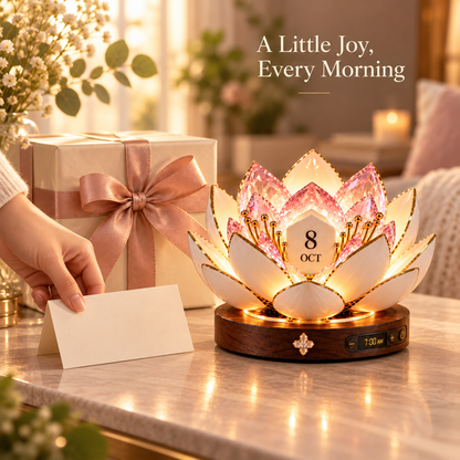 🌸 Blooming Perpetual Calendar – Programmable Flower Display with Warm Ambient Light🎁