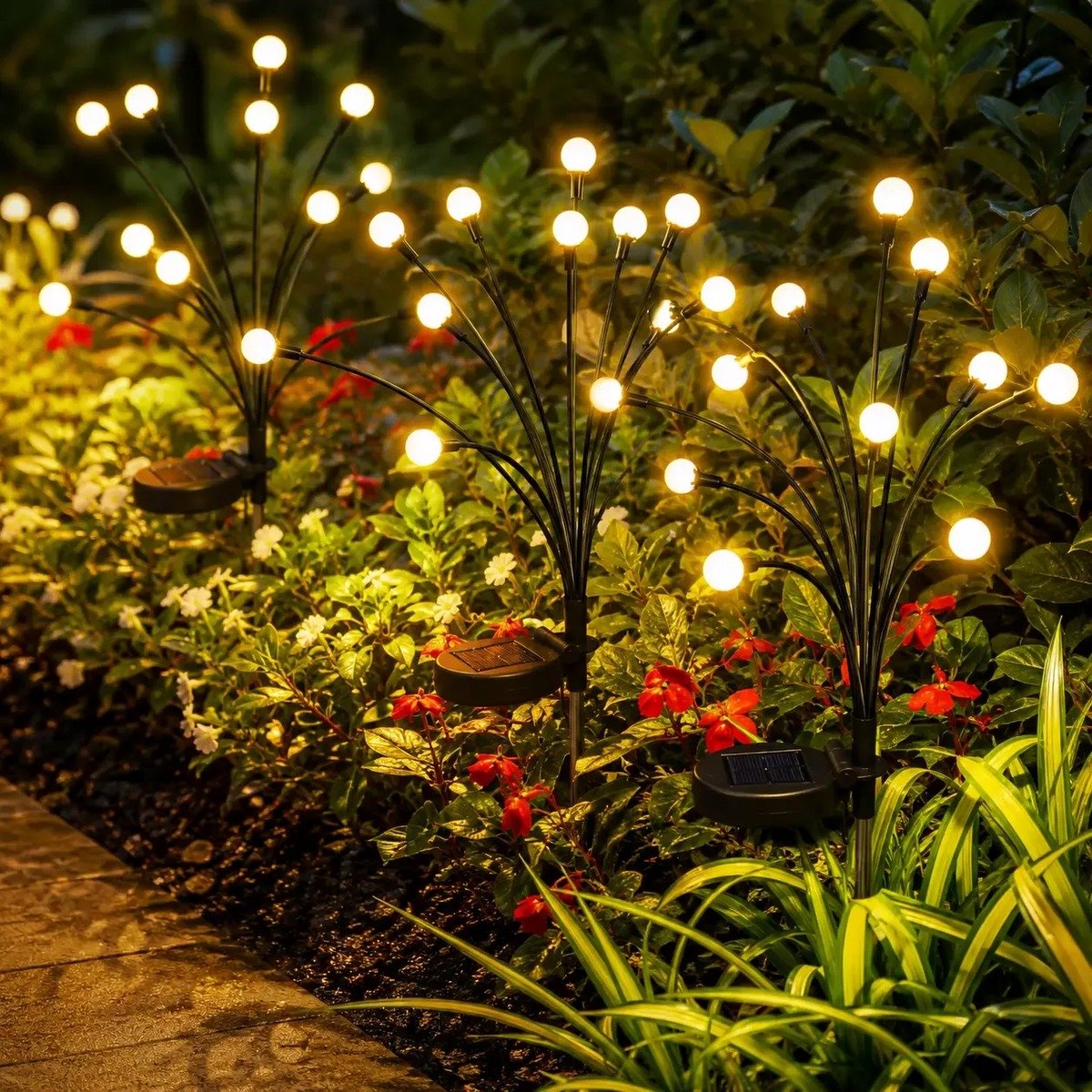 🎉NEW ARRIVAL-49% OFF✨🌿 Solar Firefly Glow Stakes – 32/48LED Garden Lights That Dance in the Breeze