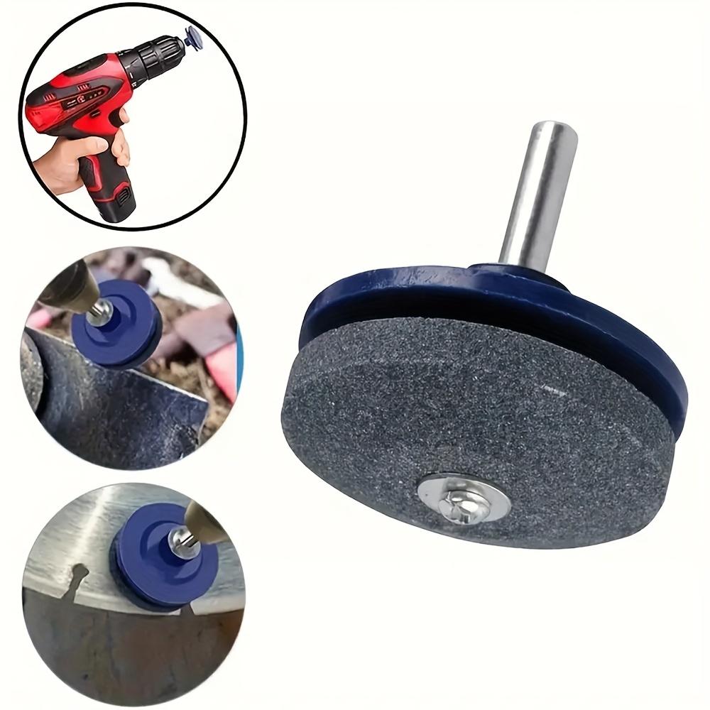 Universal Sharpening Tool for Rotary Lawn Mower Blades—Compatible with Electric and Handheld Drills