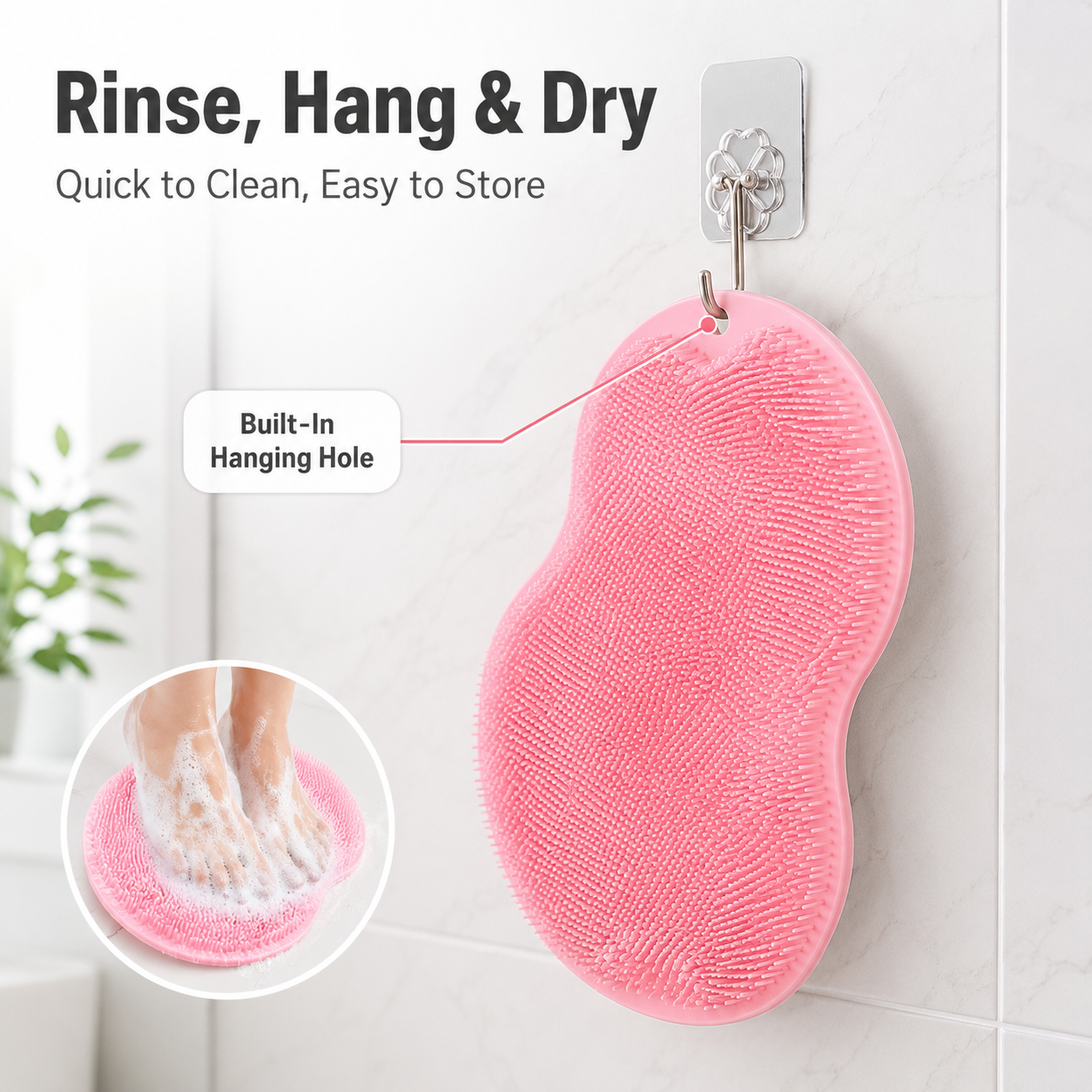 ✨ Hands-Free Foot Scrubber – Deep Clean, Massage & Exfoliate
