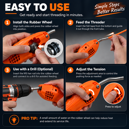 Wire Threading Assist Tool – Feed Fish Tape With Better Control