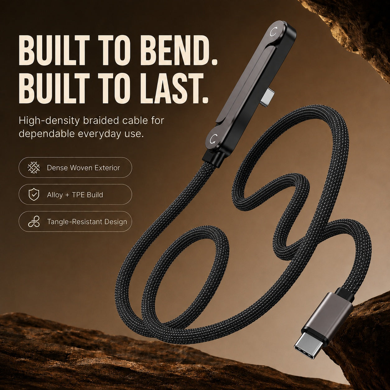 ⚡ USB-C Charging Cable with Built-In Phone Stand – Charge, Watch & Play