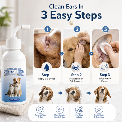 Gentle Pet Ear Cleaner Solution for Dogs & Cats
