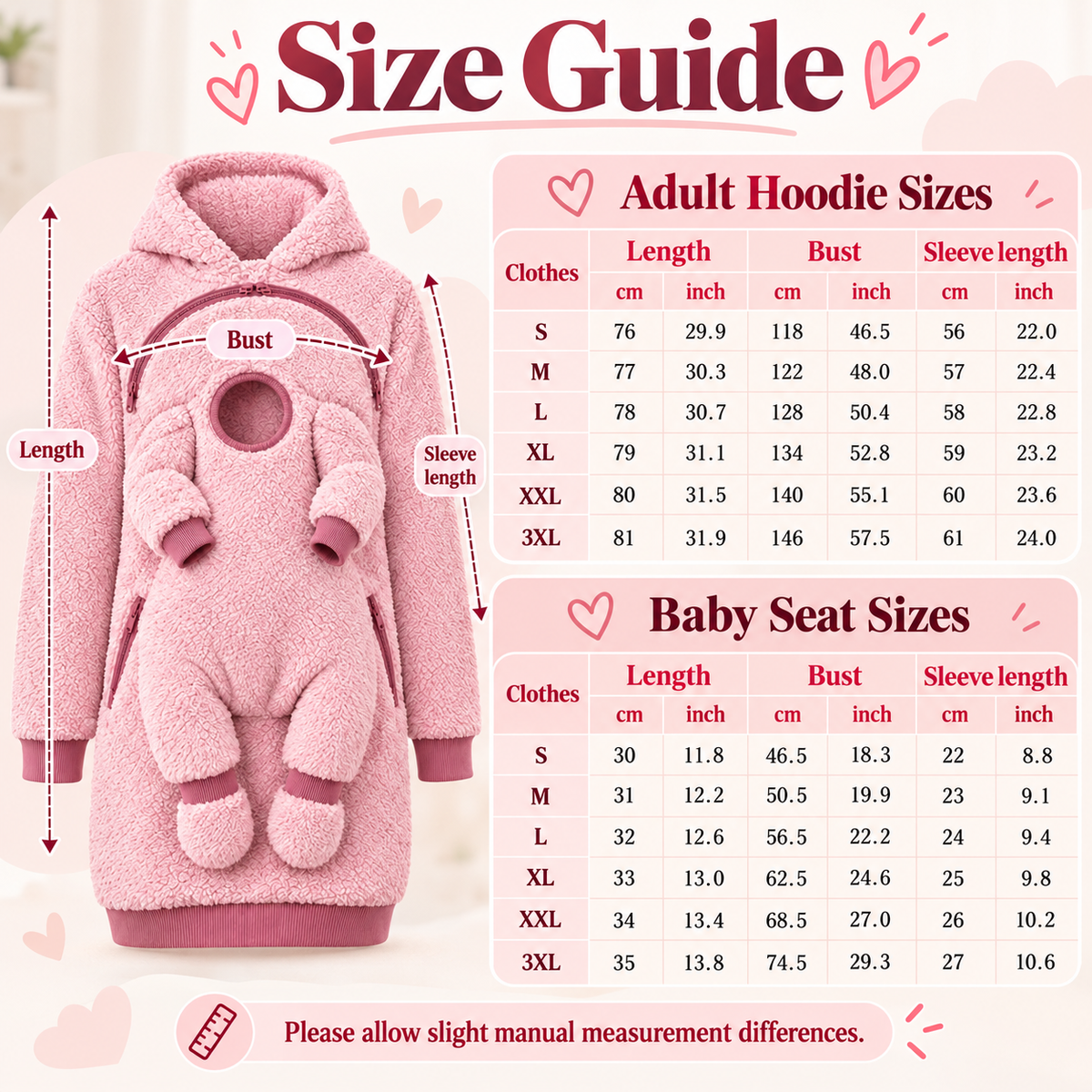 Baby Fleece Hoodie with Built-In Baby Seat – Cozy Babywearing Pullover for Moms & Dads