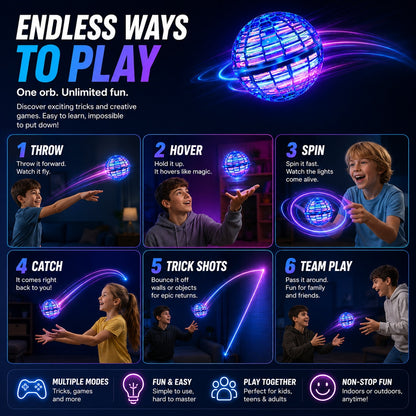 Flying Orb Ball – The Magic LED Boomerang Toy Everyone Loves