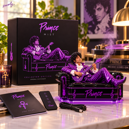 🎸 Purple Guitarist Mist Diffuser – Music-Inspired Sculptural Decor with Ambient Light, Remote & USB-C