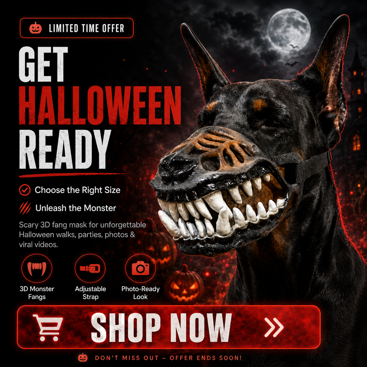 🎃 EARLY HALLOWEEN 49% OFF🔥🐶Hell Hound Monster Muzzle
