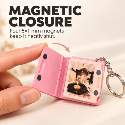 📖 Mini Photo Book Keychain – Keep Your Favorite Memories Close
