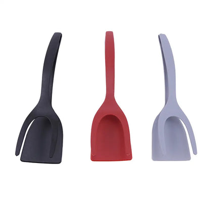 🍳 2-in-1 Grip & Flip Spatula Tongs – Easy Food Flipping Kitchen Tool