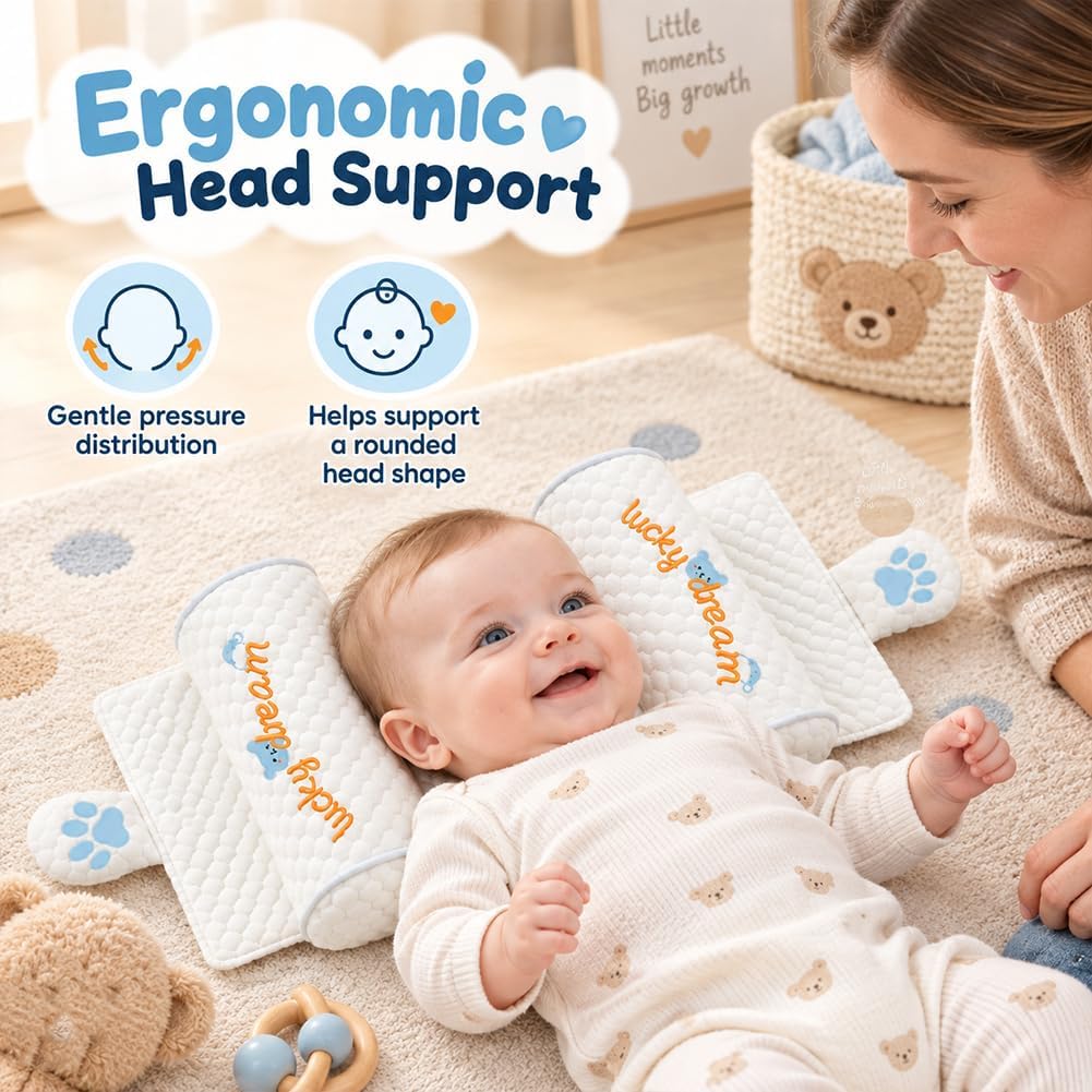 ⭐🧸 Adjustable Baby Pillow – Soft & Breathable Support for 0–6 Months