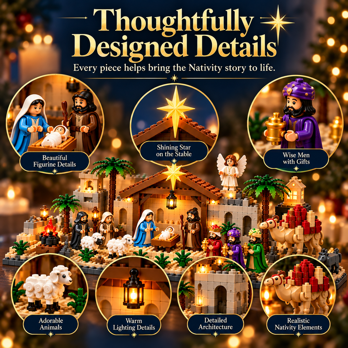 Nativity Advent Calendar – 24-Day Buildable Christmas Nativity Set