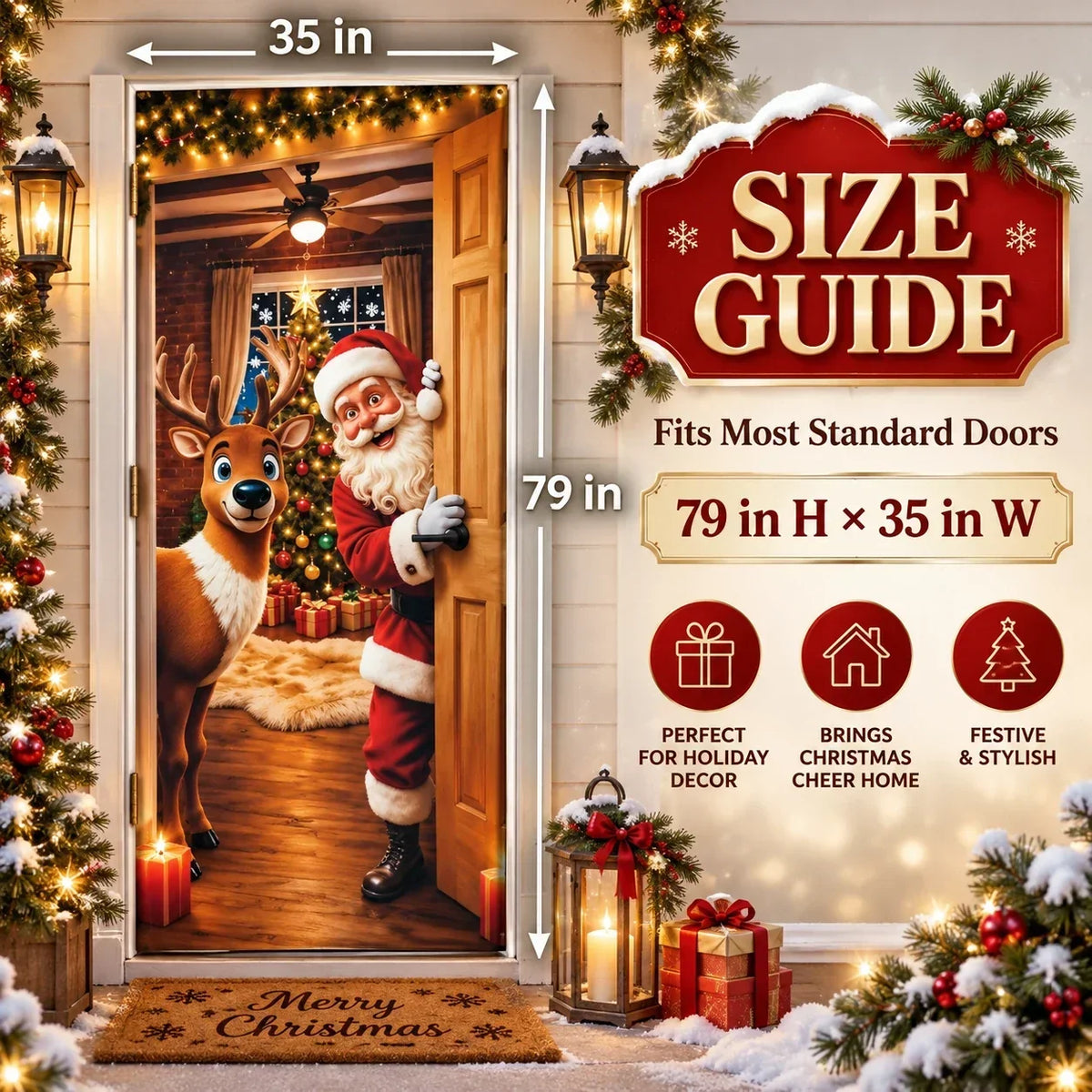 Give Your Front Door a Christmas Makeover – 7 Festive Designs