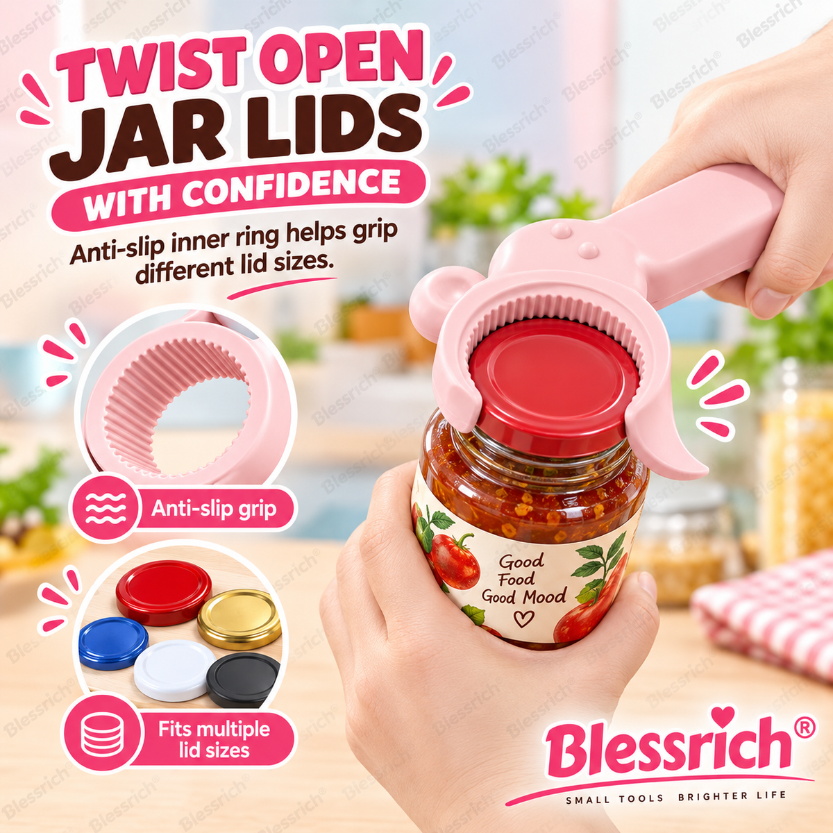 🍾 4-in-1 Multifunctional Jar & Bottle Opener