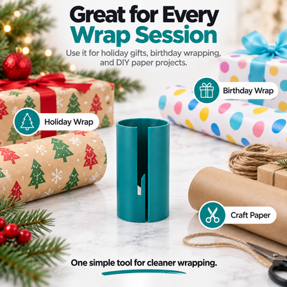 🎁 Wrapping Paper Cutter – Clip, Slide & Cut Straighter