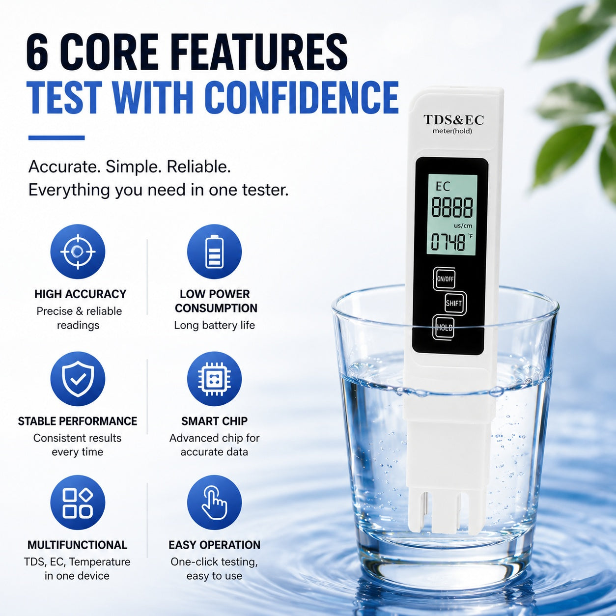 Portable Water Quality Tester – Quick Water Check for Home & Travel