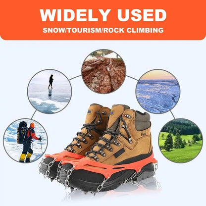 8-Spike Ice Cleats for Shoes & Boots – Slip-On Winter Traction Grips ❄️