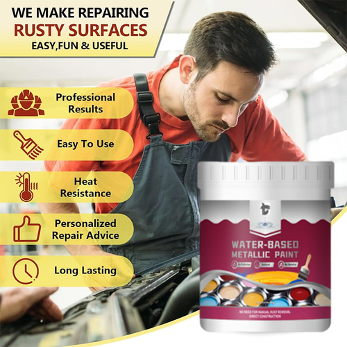 ✨ All-in-One Rust Converter Metallic Paint – Restore & Protect Metal