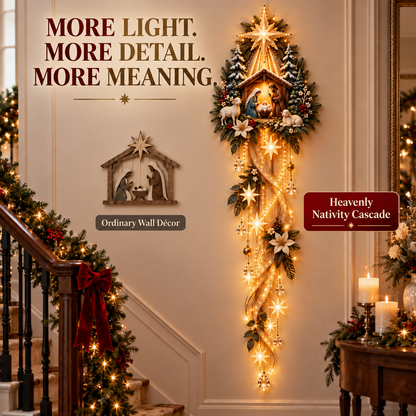 🌟 Nativity Starfall Wall Light – A Meaningful Christmas Glow