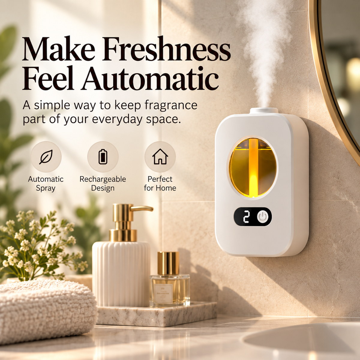🌹Automatic Fragrance Diffuser — Rechargeable Timed Spray