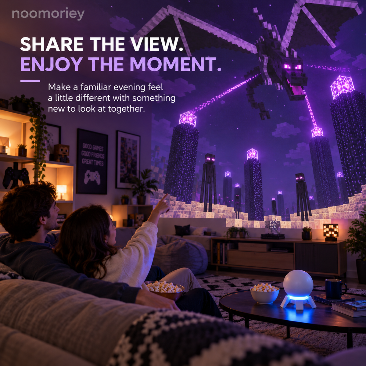 🎮 Pixel Fantasy Scene Projector – Dragon-Themed Gaming Room Decor