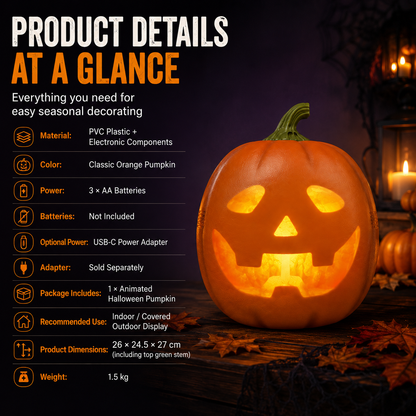 Animated Talking Halloween Pumpkin-Get One That Talks, Sings & Glows