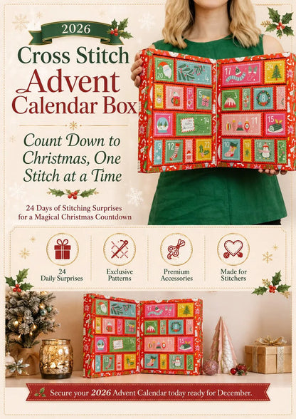 🎄🧵 2026 Cross Stitch Advent Calendar Box | 24 Days of Stitching Surprises for a Magical December 🎁 ✨