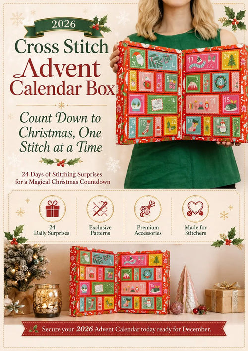 🎄🧵 2026 Cross Stitch Advent Calendar Box | 24 Days of Stitching Surprises for a Magical December 🎁 ✨