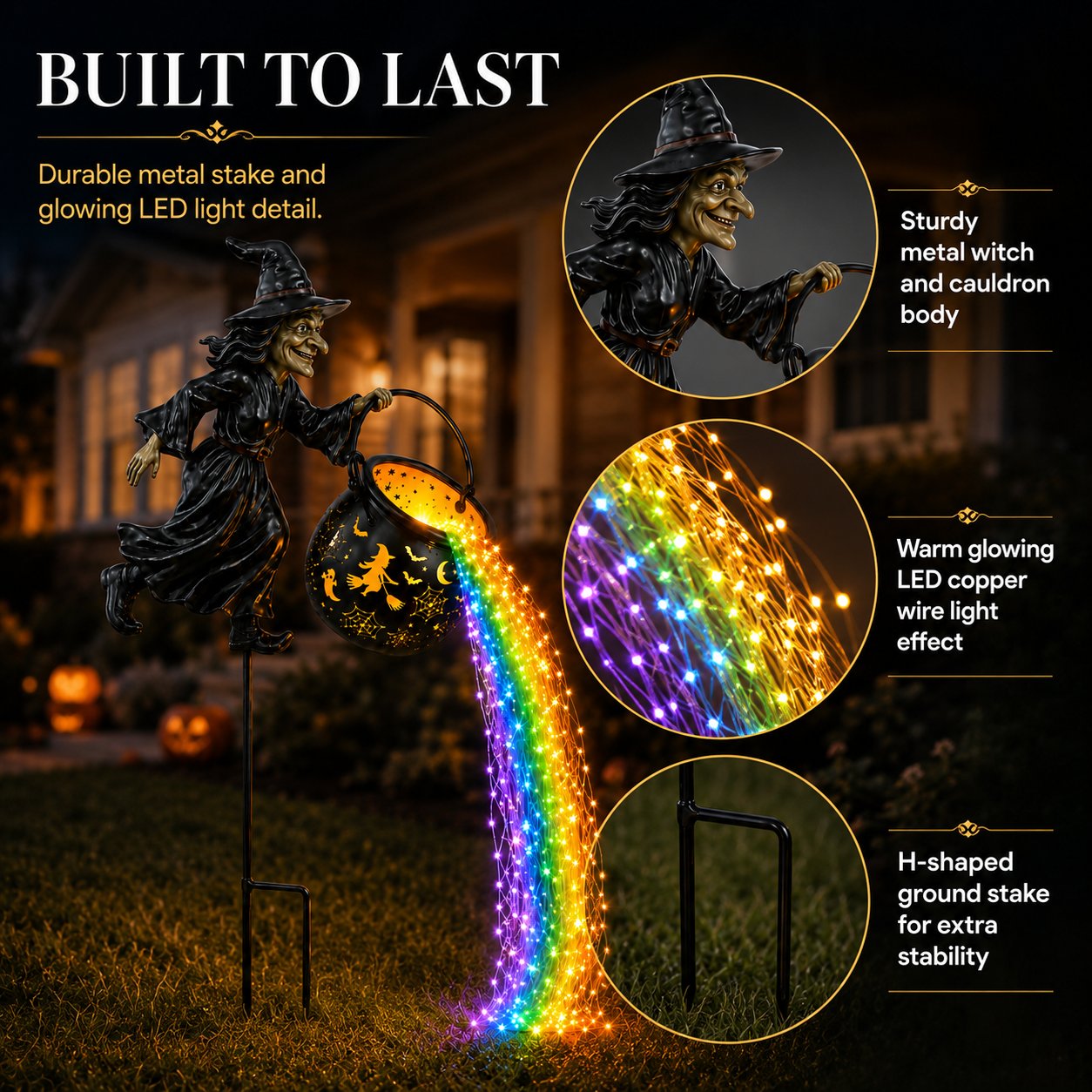 🎃 Halloween Early Bird Sale 🌈 Witch Potion Waterfall Garden Lamp