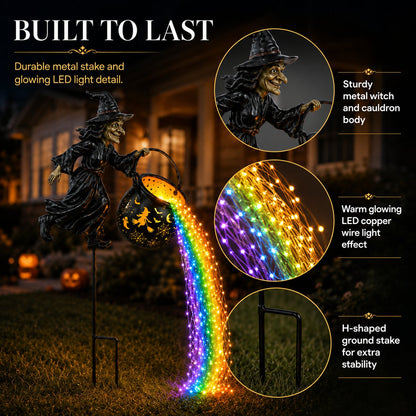 🎃 Halloween Early Bird Sale 🌈 Witch Potion Waterfall Garden Lamp