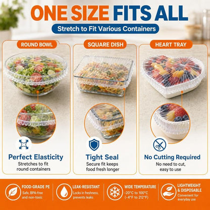 Reusable Elastic Food Covers – Stretch-to-Fit Bowl & Plate Covers