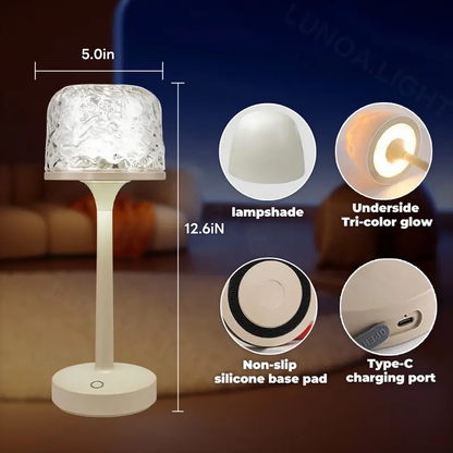 🌊 Aurora Ripple RGB Table Lamp – 16 Colors & Remote Control