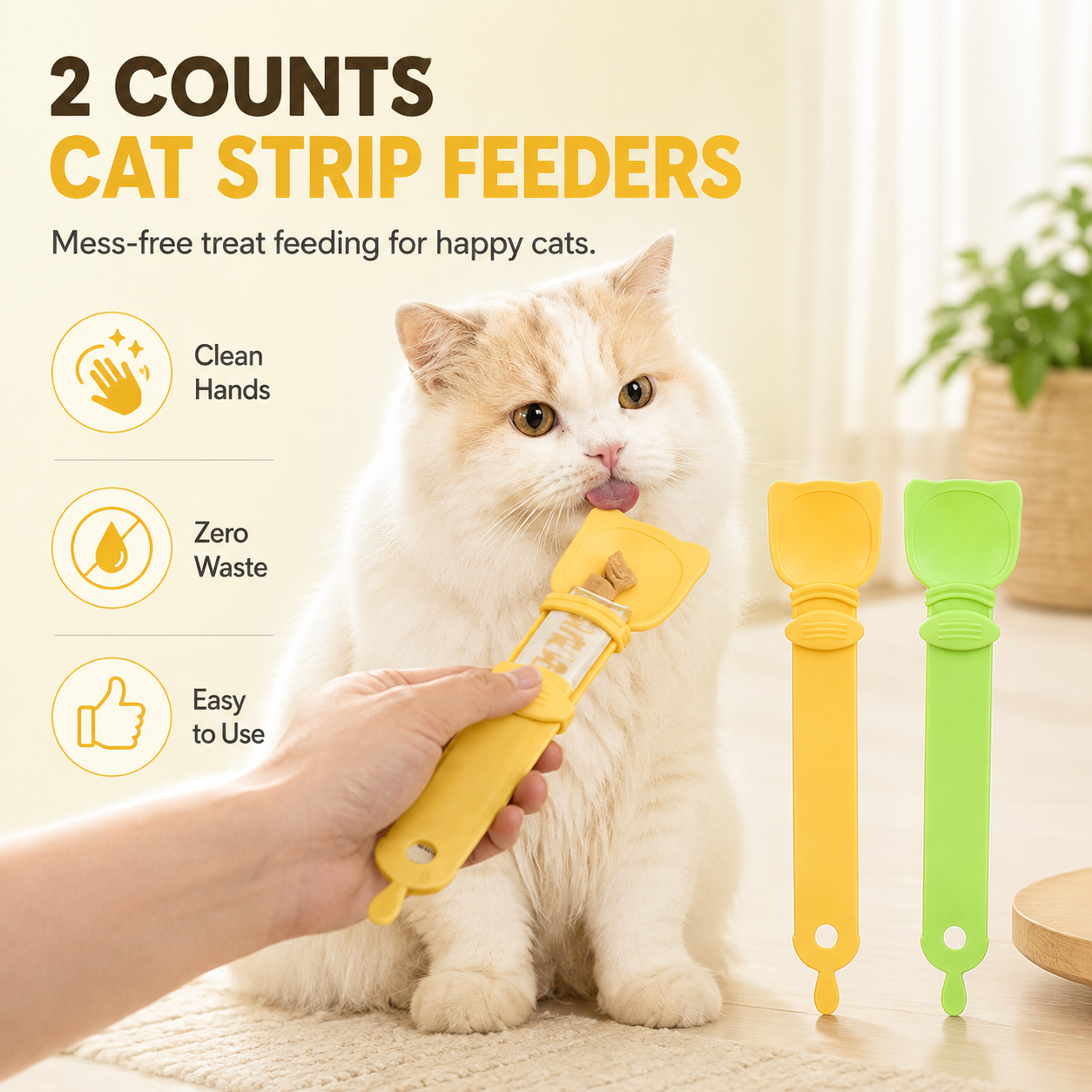 🐱2 Counts Cat Strip Feeders🧼