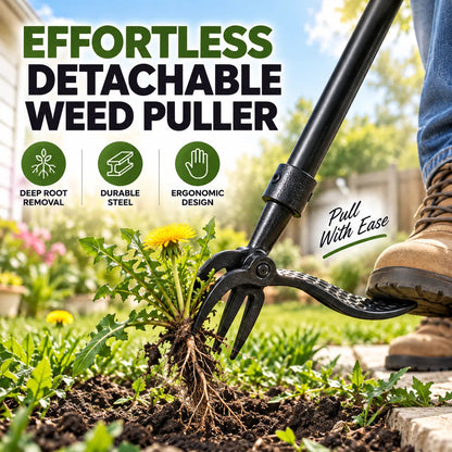 🌱 Root-Grip Garden Weed Puller – Easy Stainless Steel Weeding Tool