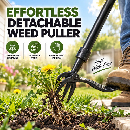 🌱 Root-Grip Garden Weed Puller – Easy Stainless Steel Weeding Tool